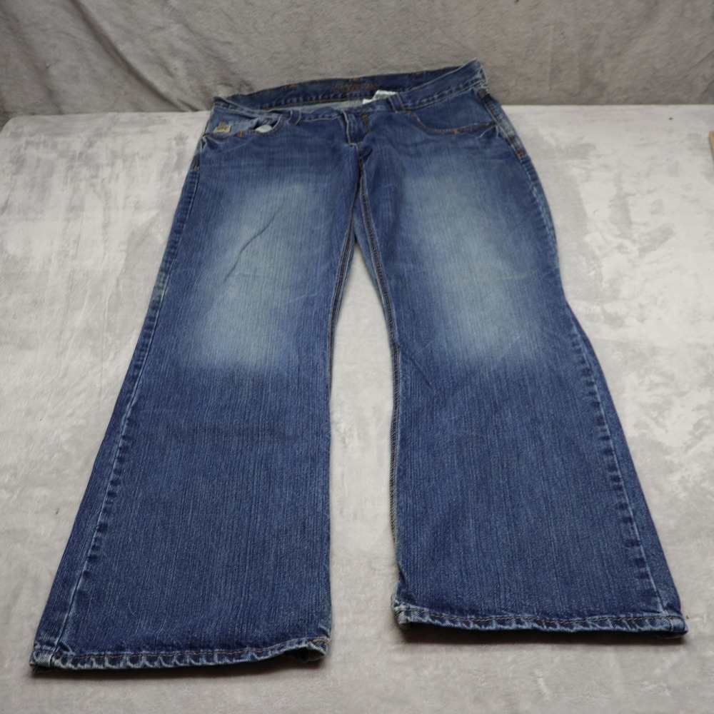 Cinch Jeans Mens 38x34 Medium Wash Denim Mid Rise Relaxed Fit Bootcut Fade